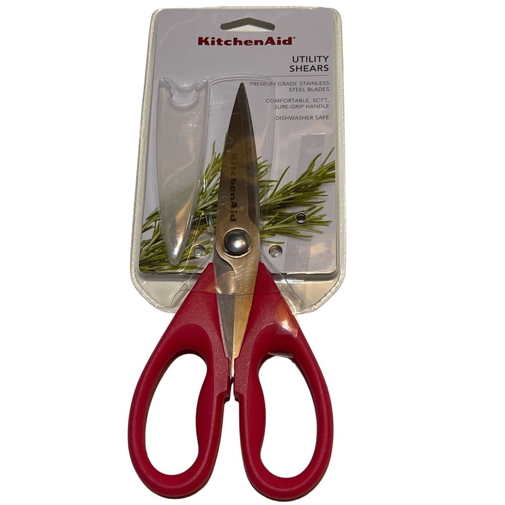 Kitchenaid Shears  Pink Hibiscus Stainless Steel Blades Soft Sure-Grip Handle